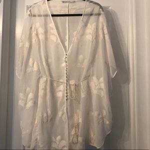 Zara embroidered shawl/cover up